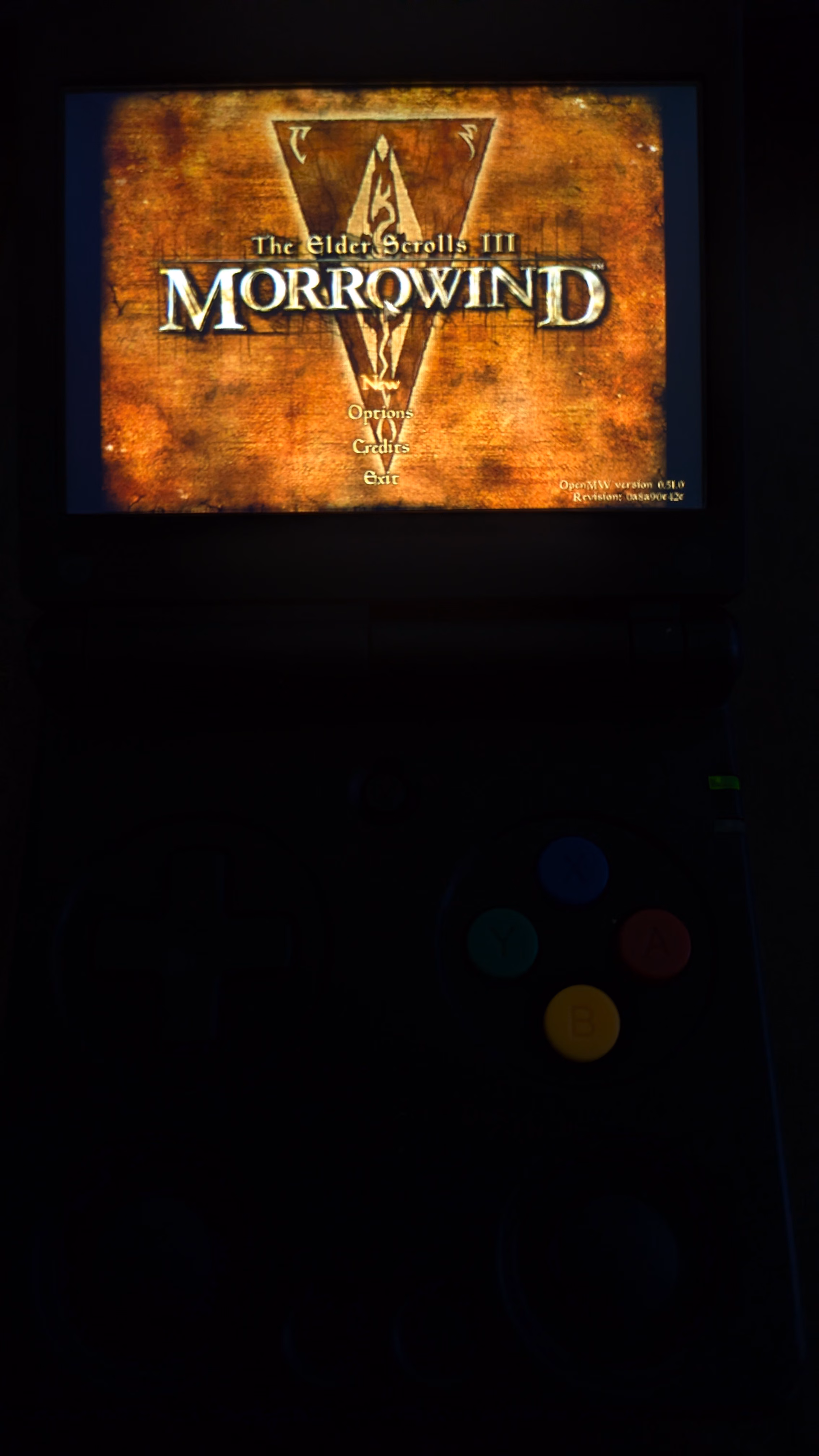 Morrowind on the RG34XXSP Handheld